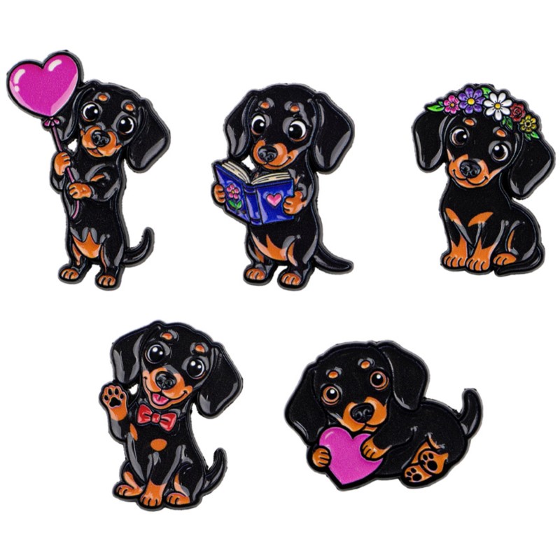 Lapel Pin Enamel - Set di 5 spille smaltate a