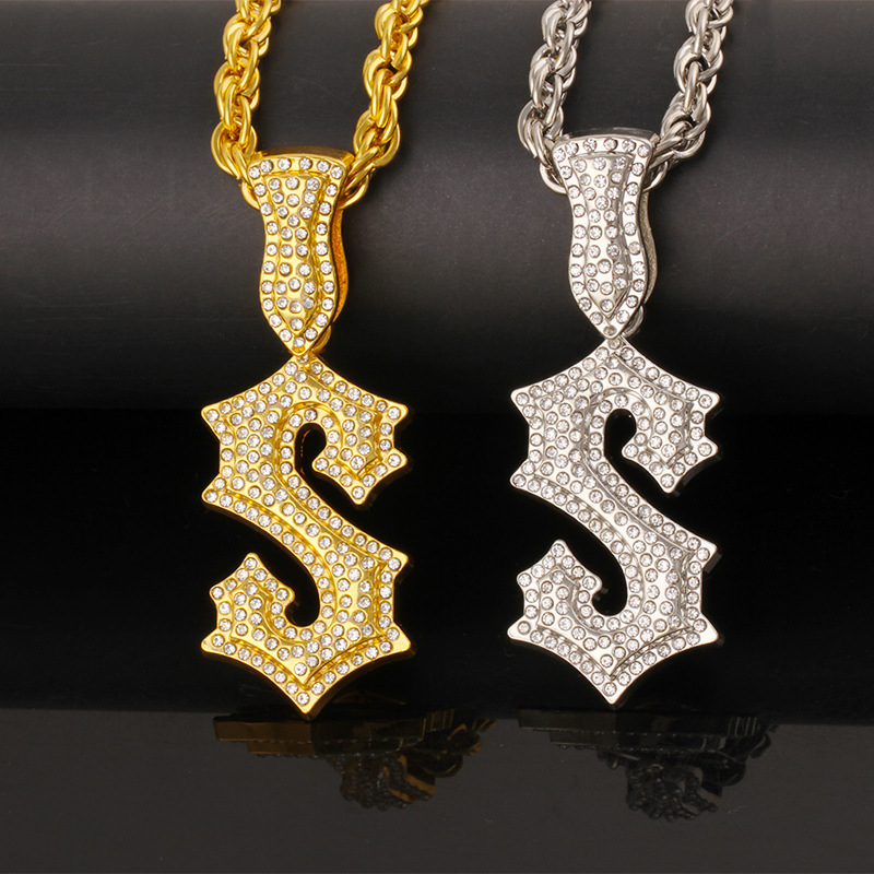 Men Accessories Singapore - Nuova Collana Hip Hop con Lettera