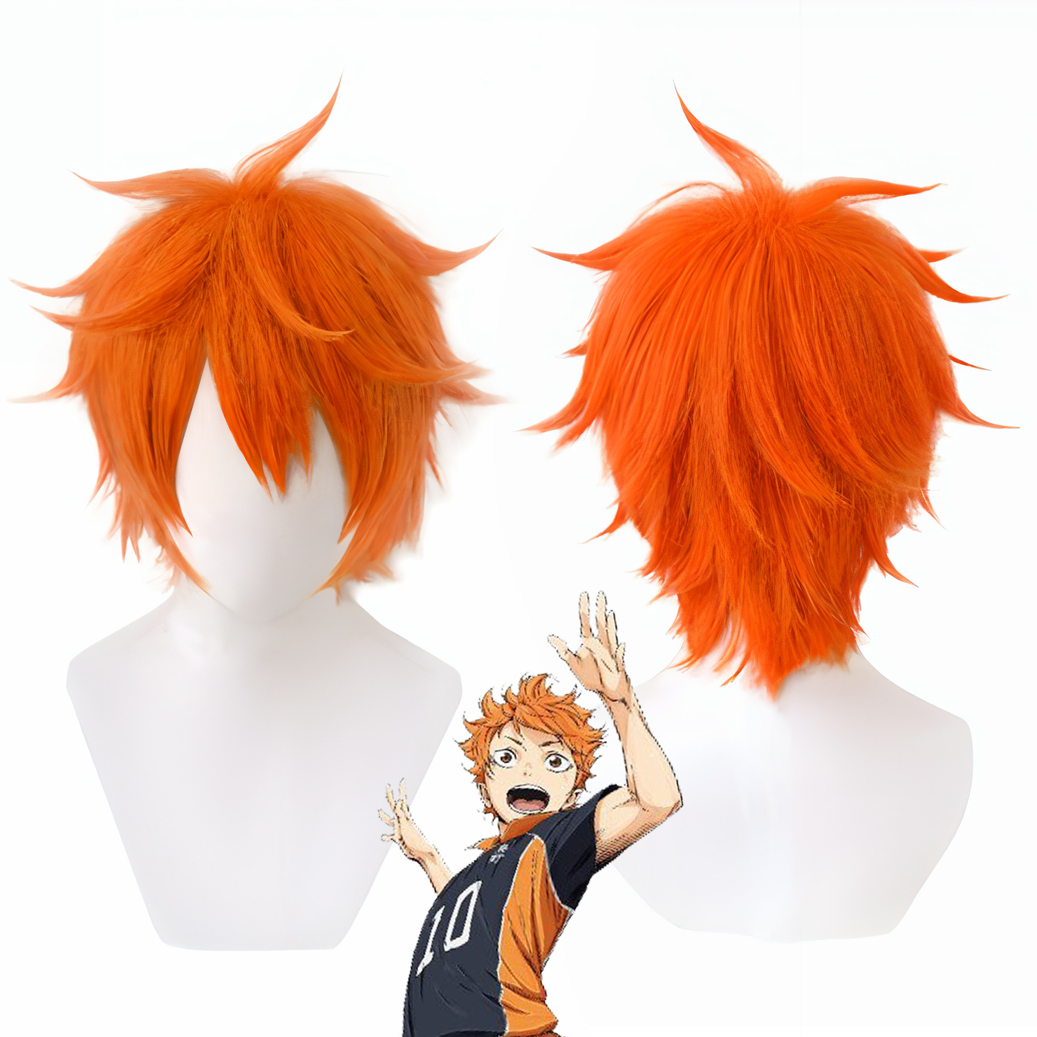 Men'S Volleyball Accessories - Parrucca cosplay Hinata Shoyo per ragazzi