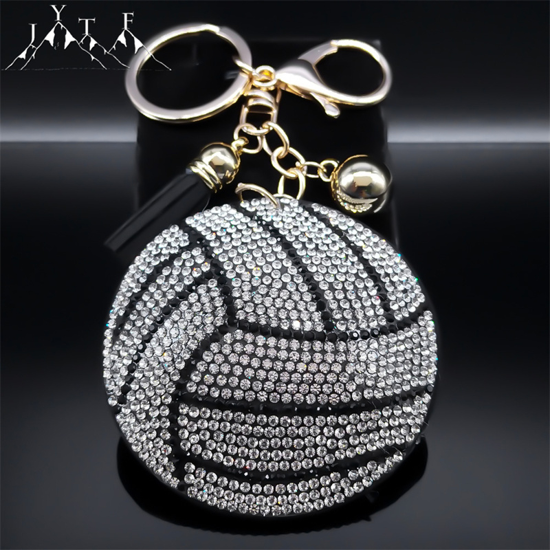 Men'S Volleyball Accessories - Pallavolo cristallo portachiavi lega nappa pallone