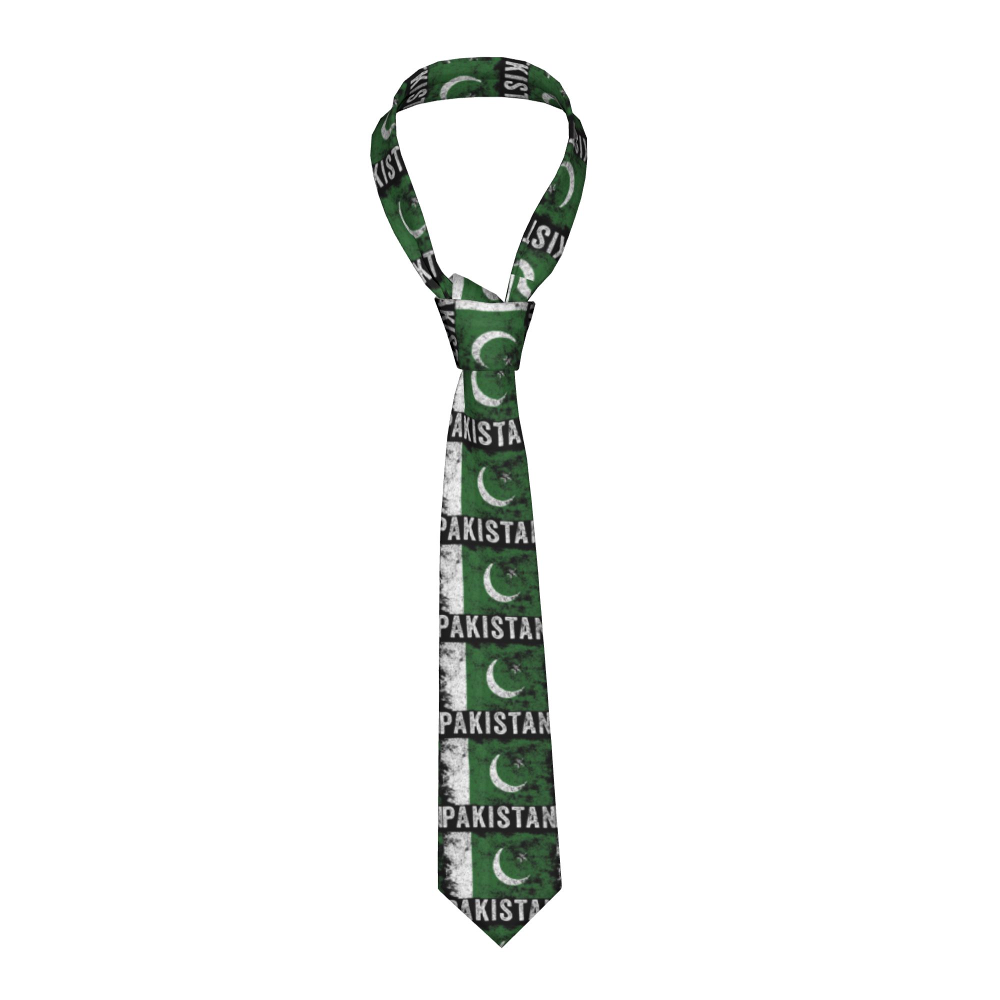 Men Accessories In Pakistan - Cravatta con Bandiera del Pakistan Effetto