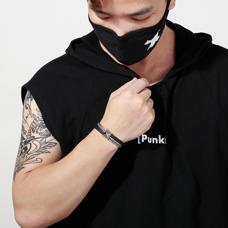 Bracciali a maglie a doppio st - Men Accessories Singapore recensione e prezzo