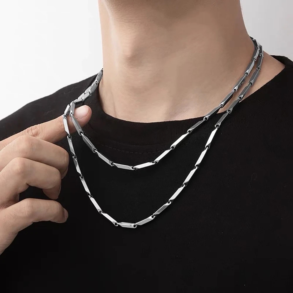 Collana a catena in acciaio in - Men Accessories Ethnic recensione e prezzo